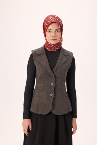 İnce Pamuk Soft Eşarp Krem Kırmızı Siyah Desenli Nefes Alan 90X90