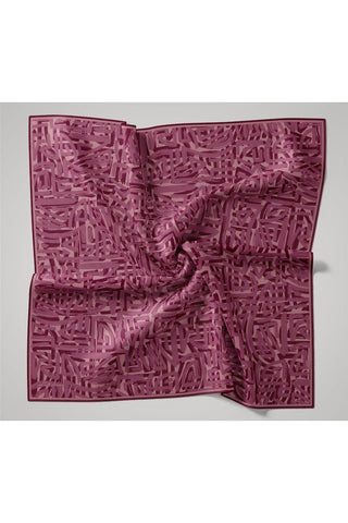 İnce Pamuk Soft Eşarp Pudra Pembe Ahududu Desenli Nefes Alan 90X90