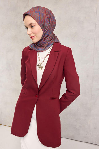 Pamuk Polyester Soft Eşarp Kahverengi Geometrik Desenli Kaymaz Tok Duruşlu 90X90 - Soft Eşarp - | Silk Home