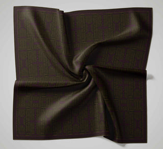 Pamuk Polyester Soft Eşarp Koyu Yeşil Geometrik Desenli Kaymaz Tok Duruşlu
                90X90