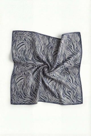 Pamuk Karışımlı Eşarp Lila Zebra Desen Soft Dokulu Kaymaz 90X90