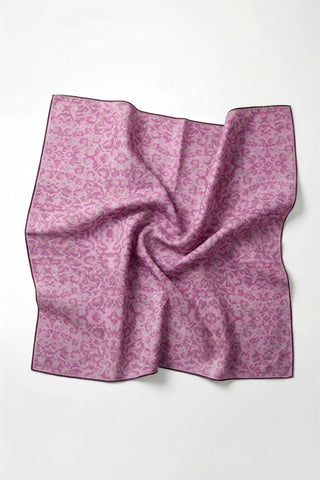 Cotton Blend Scarf, Silver Geometric Triangle Pattern, Soft Texture, Non-Slip, 90x90 cm.