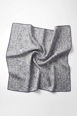 Pamuk Karışımlı Soft Eşarp Sis Motif Desen Gri 90X90