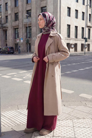 Pamuk Karışımlı Soft Eşarp Soyut Fırça Desen Gümüş 90X90 - Soft Eşarp - | Silk Home