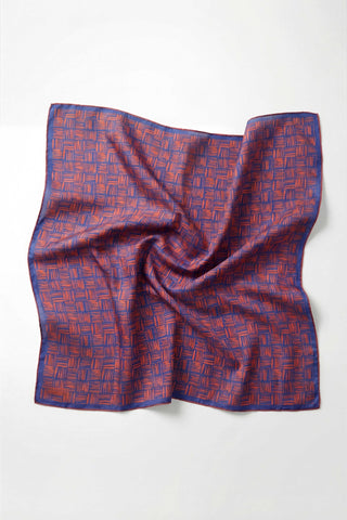Pamuk Karışımlı Soft Eşarp Çizgi Desen Pas Rengi 90x90 - Soft Eşarp - | Silk Home