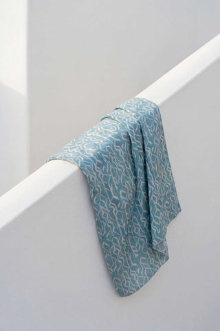 Pamuk Karışımlı Soft Eşarp Başak Desen Patina Yeşili 90x90