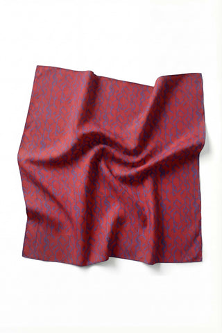 Cotton Blend Scarf, Silver Geometric Triangle Pattern, Soft Texture, Non-Slip, 90x90 cm.