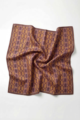 Pamuk Karışımlı Soft Eşarp Osmanlı Motif Desen Gül Kurusu 90x90 - Soft Eşarp - | Silk Home