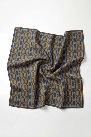 Pamuk Karışımlı Soft Eşarp Osmanlı Motif Desen Zümrüt Yeşili 90x90 - Soft Eşarp - | Silk Home