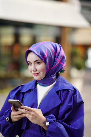 Silk Home Sura (Saten) İpek Eşarp 11388-S15 - 463993471203 - | Silk Home