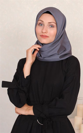 Silk Home Twill Scarf, Smoke Grey, 11343-05