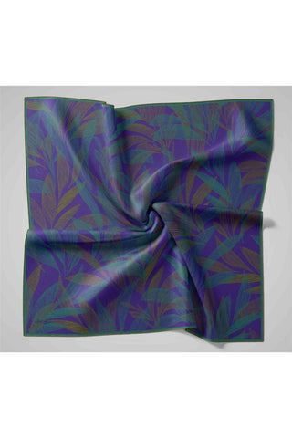Twill İpek Eşarp Mor-Civert Yeşil Geçişli Kaymaz Tok Duruşlu 90X90