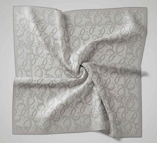 Twill İpek Eşarp Barok Taş 90x90 - Twill İpek Eşarp - | Silk Home