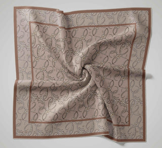 Twill İpek Eşarp Barok Gül Kurusu 90x90