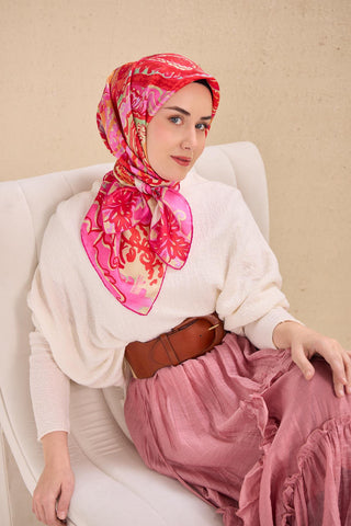 Silk Home Twill İpek Eşarp 11512-14 - Twill İpek Eşarp - | Silk Home