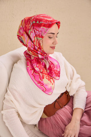Silk Home Twill İpek Eşarp 11512-14 - Twill İpek Eşarp - | Silk Home
