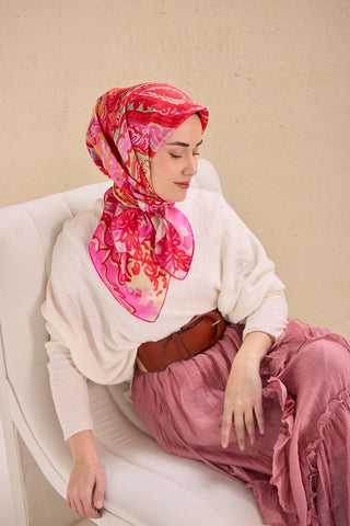 Silk Home Twill İpek Eşarp 11512-14 - Twill İpek Eşarp - | Silk Home