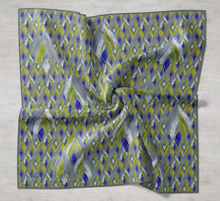 Twill İpek Eşarp Serenit Asit Yeşili 90x90 - Twill İpek Eşarp - | Silk Home