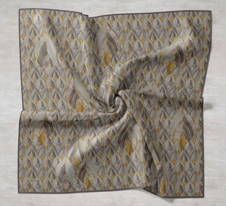 Twill İpek Eşarp Serenit Yeşil Vizon 90x90 - Twill İpek Eşarp - | Silk Home