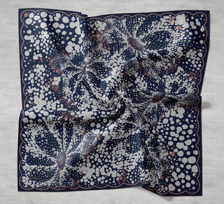 Twill İpek Eşarp Samanyolu Gece Mavisi 90x90
