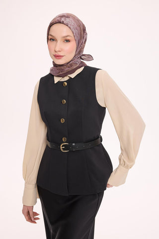 Viskon Velora Eşarp Dört Mevsim Dalga İzi Desen Koyu Gül Kurusu 90X90 - Velora Eşarp - | Silk Home