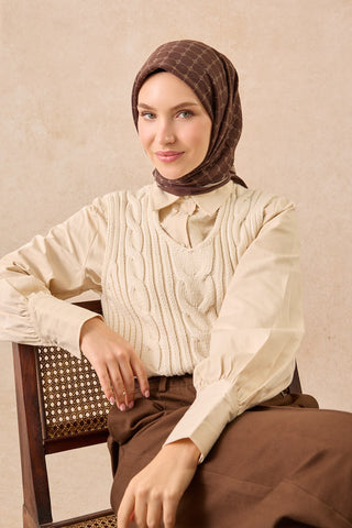 Silkhome Olinda Eşarp Kahverengi