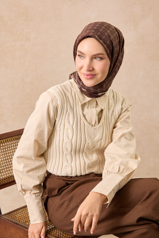 Silkhome Olinda Eşarp Kahverengi