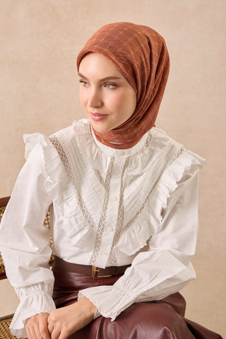 Silkhome Olinda Eşarp Koyu Turuncu