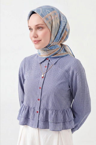 Soft Eşarp Authentic Bebe Mavisi - Soft Eşarp - | Silk Home