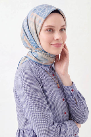 Soft Eşarp Authentic Bebe Mavisi - Soft Eşarp - | Silk Home
