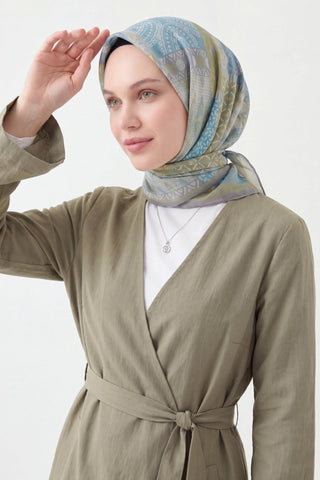 Soft Eşarp Authentic Gök Mavi - Soft Eşarp - | Silk Home
