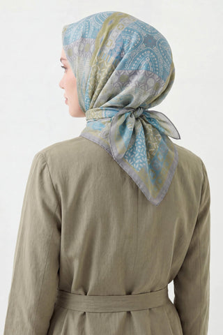 Soft Eşarp Authentic Gök Mavi - Soft Eşarp - | Silk Home