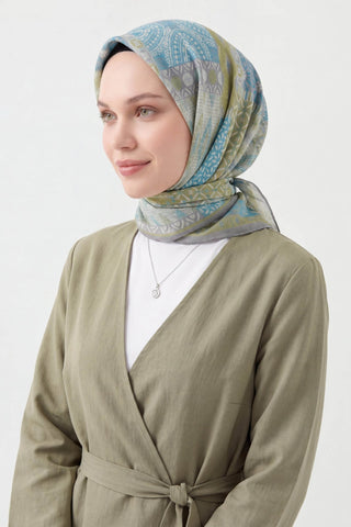 Soft Eşarp Authentic Gök Mavi - Soft Eşarp - | Silk Home