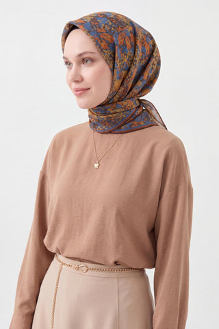 Soft Eşarp Autumn Bloom Hardal - Soft Eşarp - | Silk Home