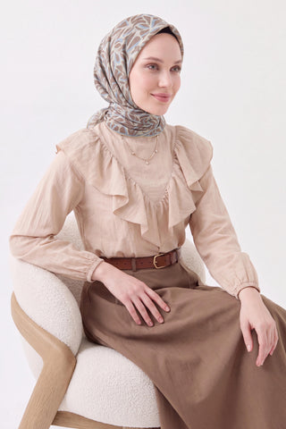 Soft Eşarp Çakıl Taşı Su Yeşili