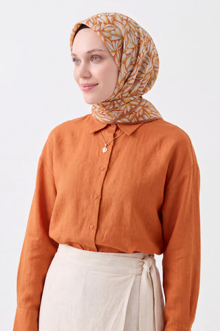 Soft Eşarp Çakıl Taşı Turuncu