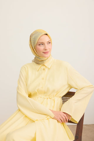 Soft Eşarp Eskiz Açık Sarı - Soft Eşarp - | Silk Home