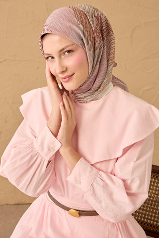 Soft Eşarp Eskiz Gümüş - Soft Eşarp - | Silk Home