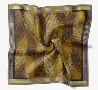 Soft Eşarp Eskiz Hardal - Soft Eşarp - | Silk Home