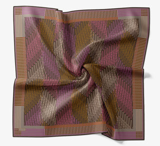 Soft Eşarp Eskiz Kahverengi - Soft Eşarp - | Silk Home