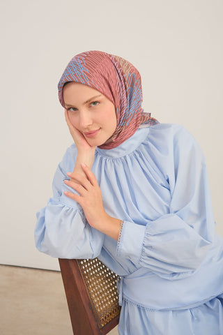Soft Eşarp Eskiz Mocha Mousse - Soft Eşarp - | Silk Home