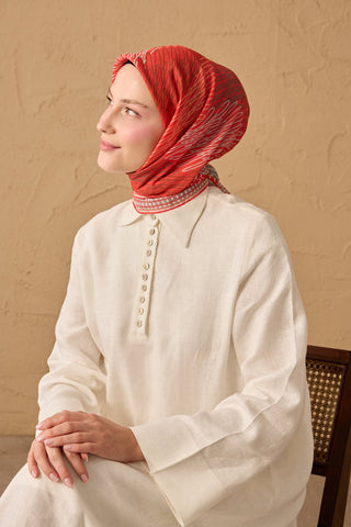 Soft Eşarp Eskiz Narçiçeği - Soft Eşarp - | Silk Home