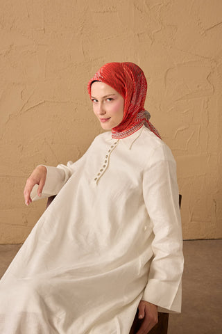 Soft Eşarp Eskiz Narçiçeği - Soft Eşarp - | Silk Home