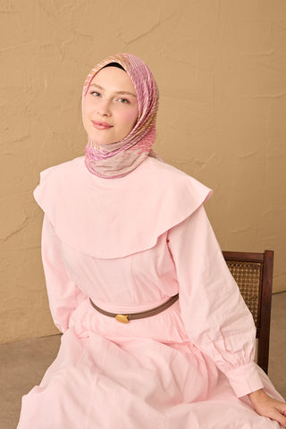 Soft Eşarp Eskiz Tozpembe - Soft Eşarp - | Silk Home