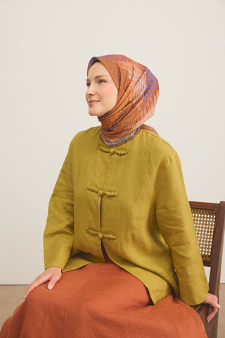 Soft Eşarp Eskiz Turuncu - Soft Eşarp - | Silk Home
