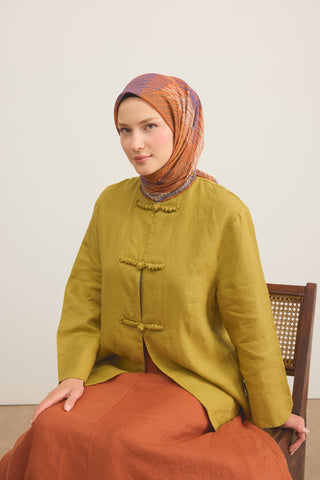 Soft Eşarp Eskiz Turuncu - Soft Eşarp - | Silk Home