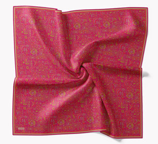 Soft Eşarp Etnik Fuşya - Soft Eşarp - | Silk Home