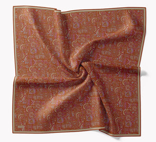 Soft Eşarp Etnik Koyu Turuncu - Soft Eşarp - | Silk Home