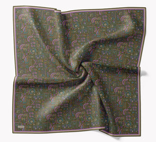 Soft Eşarp Etnik Koyu Yeşil - Soft Eşarp - | Silk Home