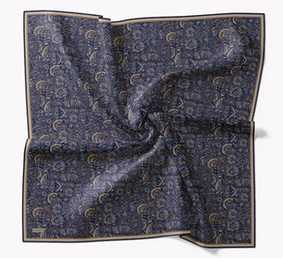 Soft Eşarp Etnik Lacivert - Soft Eşarp - | Silk Home